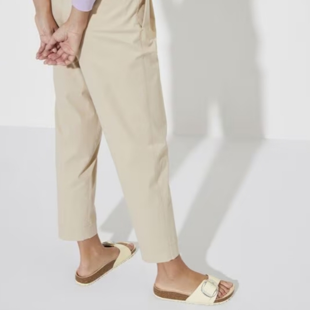 NWT Birkenstock Women's Sandals Madrid Big Buckle Natural Leather Patent S8 - Picture 2 of 15